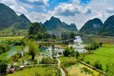 探秘广西旧州鹅泉风景区 山水画廊中的诗与远方