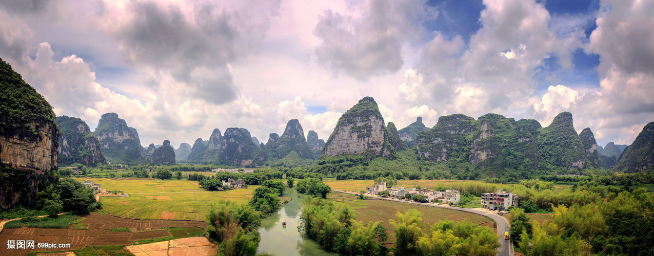 广西明仕田园长卷 山水田园的诗意画卷